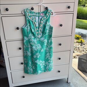 Lilly Pulitzer Green Sheath Mini Dress